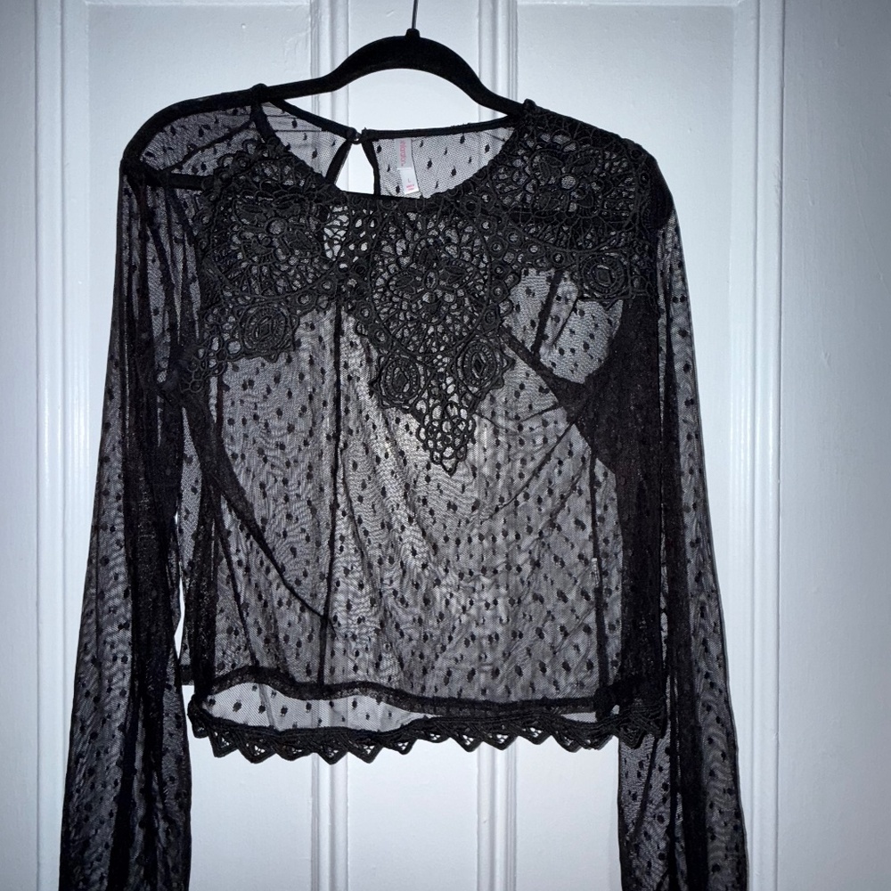 Xhilaration sheer long sleeve